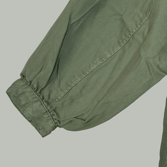 Sandrine Rose Twill Long Sleeve Oversized Dress Moss Women's Small NWT - Picture 5 of 12